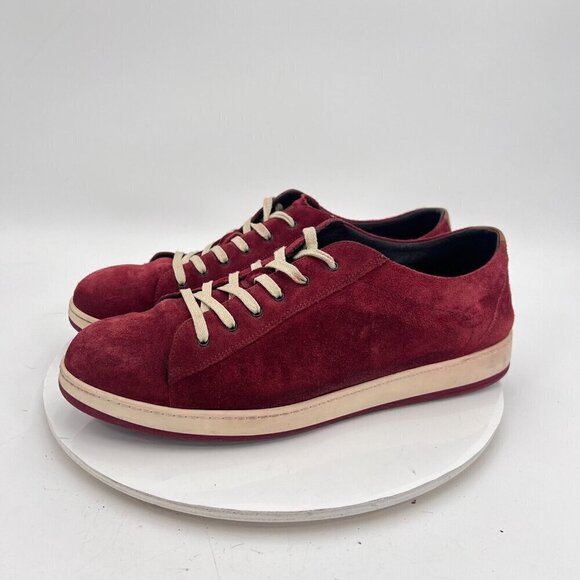 To Boot New York Adam Derrick Pacer Men Size 13 Red Suede Lace Up Casual Shoes - Picture 1 of 16
